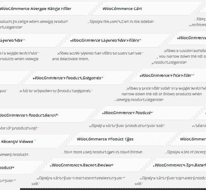 WooCommerce Widgets